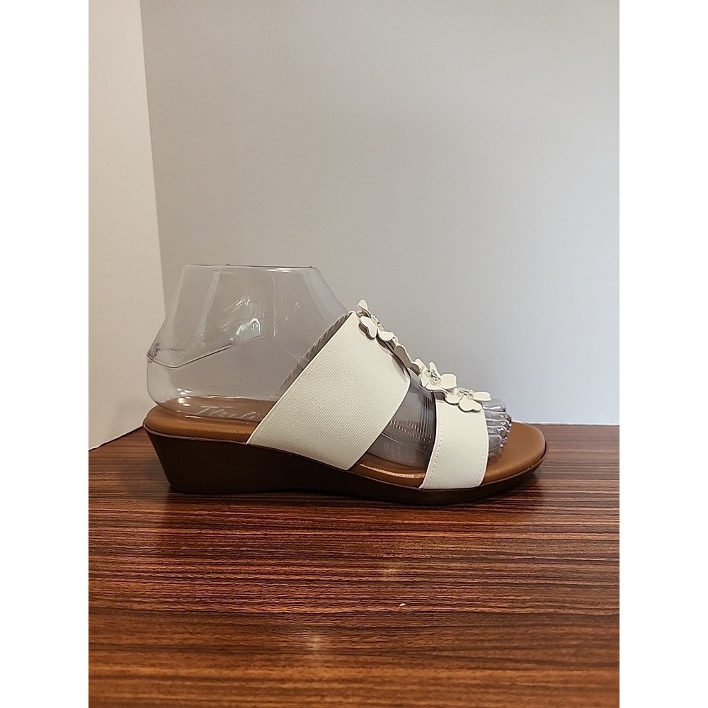 Italiana By Italian Shoemakers‎ Sz 6 Is Jessa  Women's Wedge Sandals Crystals - Picture 2 of 8